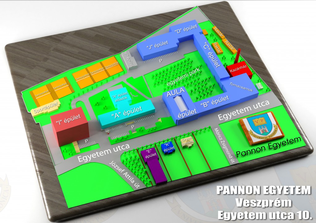 Az Egyetem utcai kampusz térképe