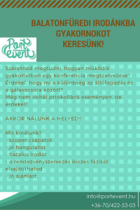 Gyakornoki lehetőség a Port Event Rendezvényügynökségnél